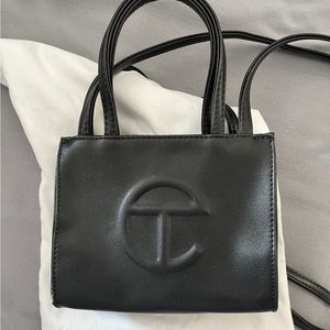 Black mini telfar purse